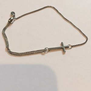 Alex And Ani slide cross bracelet